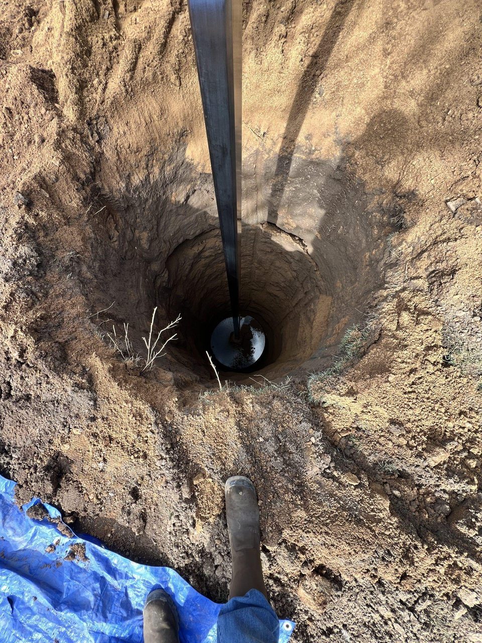 Drilled seepage pit