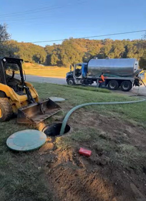 Pumping out a residential septic tank